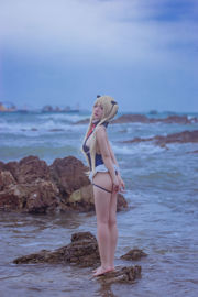 [Net Red COS] Beliebter Coser Nizuo Nisa-Blue Marie Rose Badeanzug