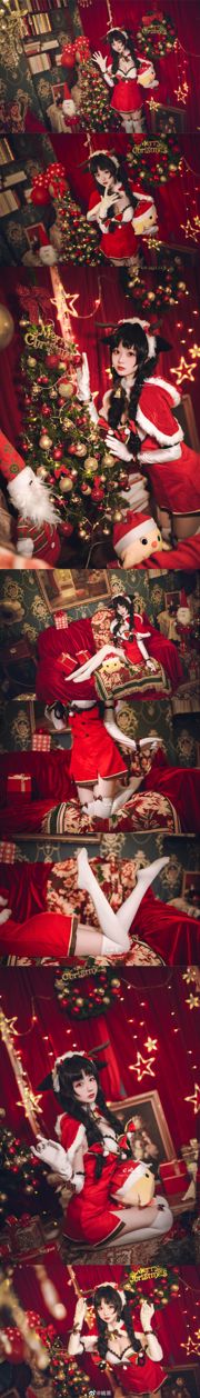 La bellezza Weibo Coser Shima Aoi "Azur Lane, Big Tide, renne e regali di Natale"